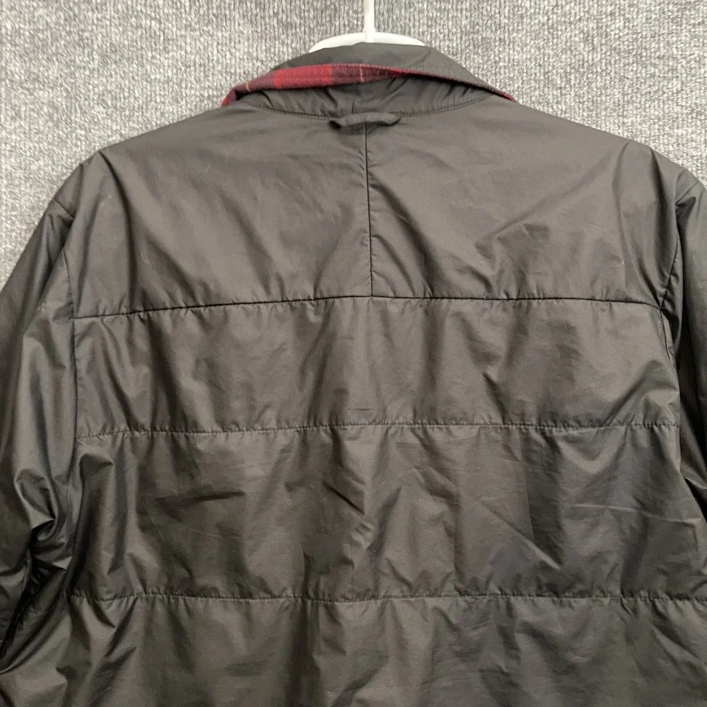 The North Face Quilted Jacket Mens Sz M Insulated Flannel Reversible Black